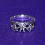 Two Horses Silver Ring
